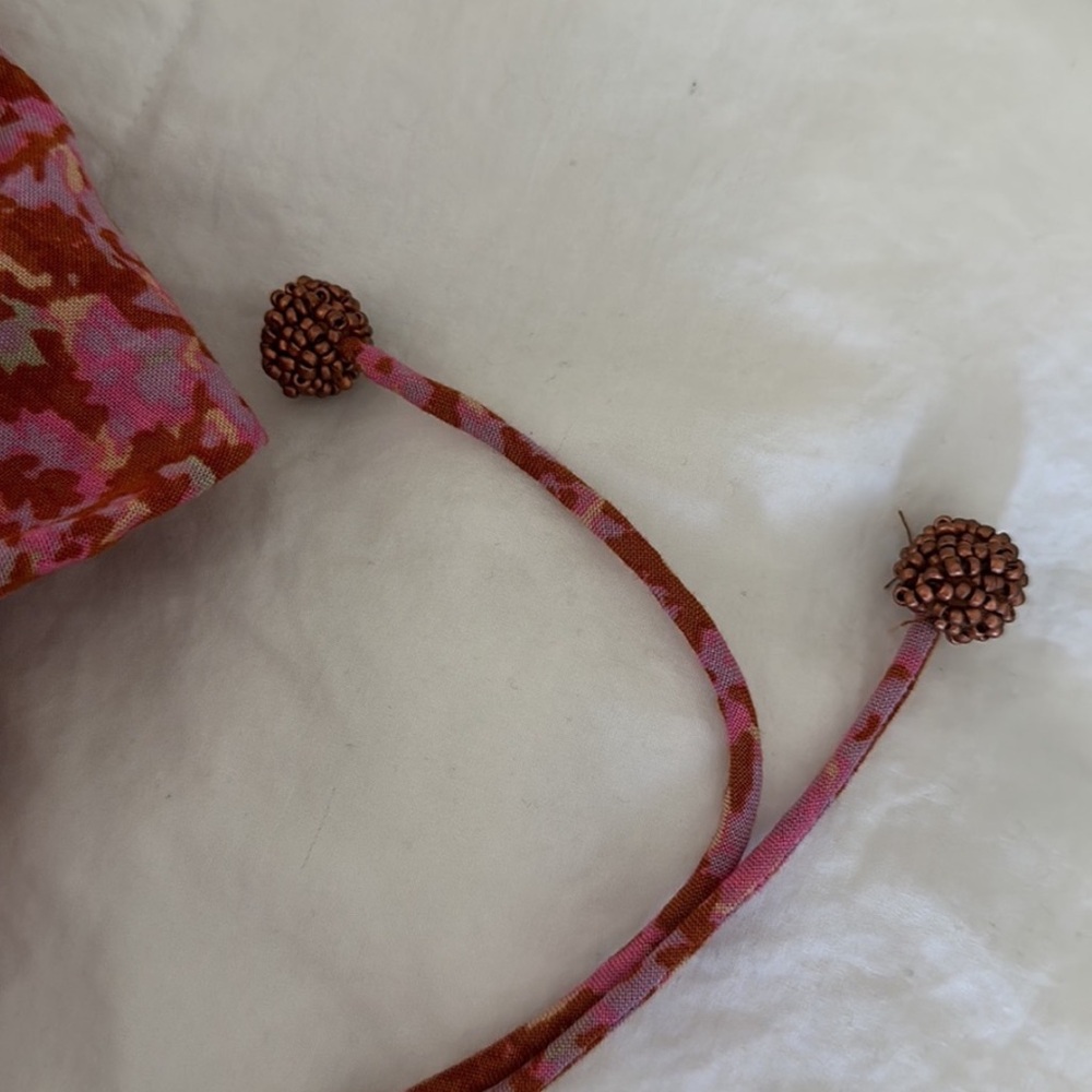 Free People One I Love Dress in Caramel Combo Pink and Tan Maxi Ruffle Hem Sz L - Picture 11 of 16